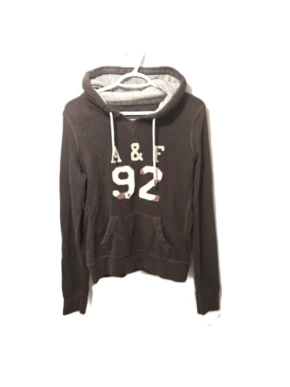 Vintage Y2K Abercrombie&Fitch Brown Hoodie Waffled Hood Fleece Lining Streetwear